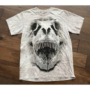 The‎ Mountain Mens Dinosaur Skull Gray Tie Dye 2013 Head T-Shirt Size M GRAPHIC